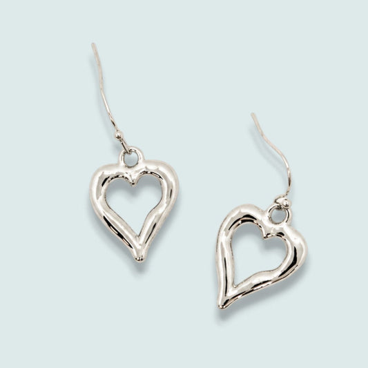 Audrey's - Open Heart Drop Earrings