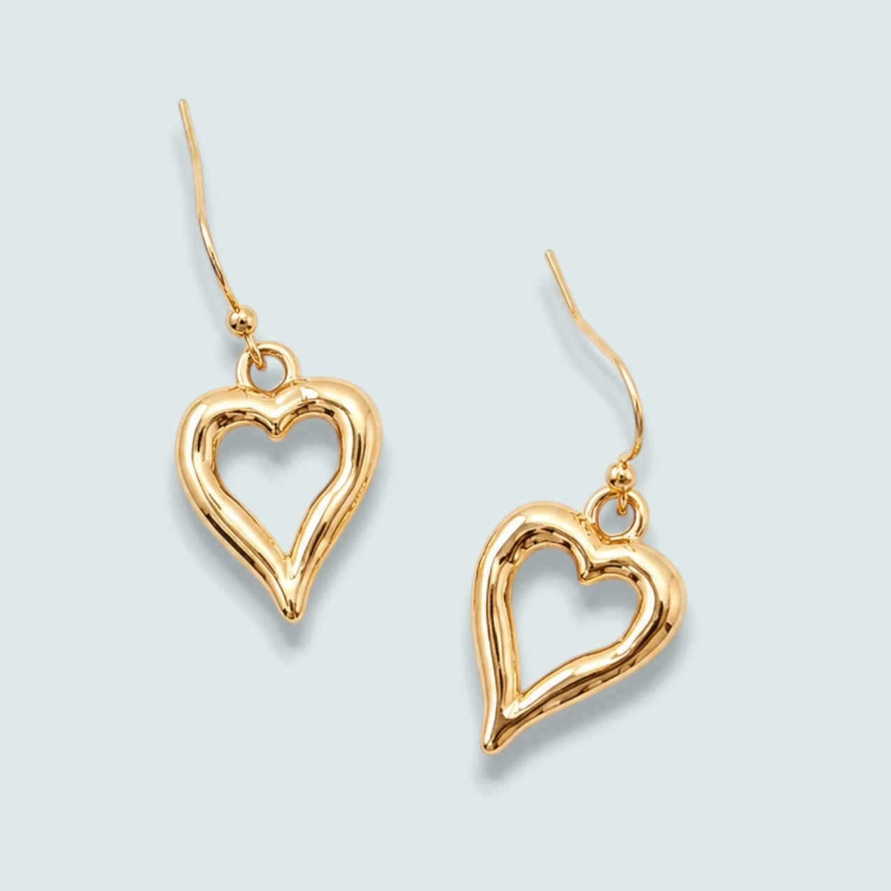 Audrey's - Open Heart Drop Earrings