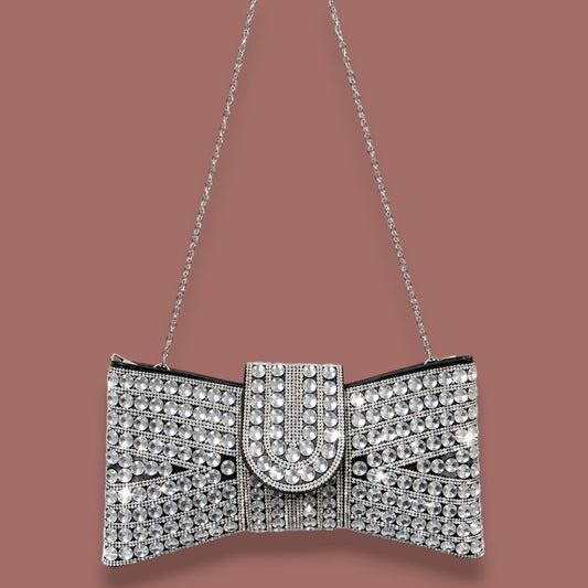Inzi - Crystal Bow Evening Clutch