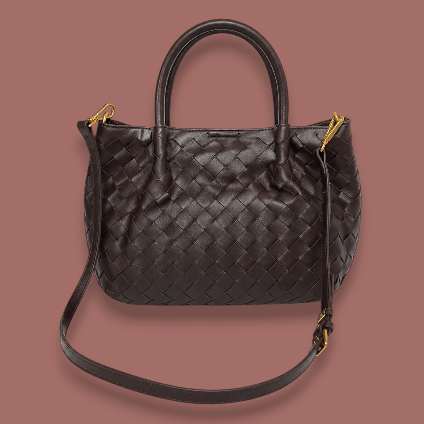 Inzi - Woven Satchel Handbag