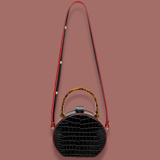 Inzi - Croc-Embossed Crossbody Bag