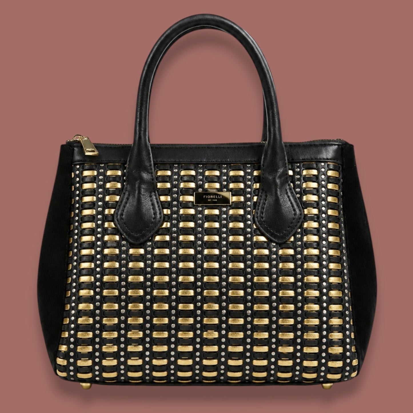 Inzi - Gold Accent Structured Handbag