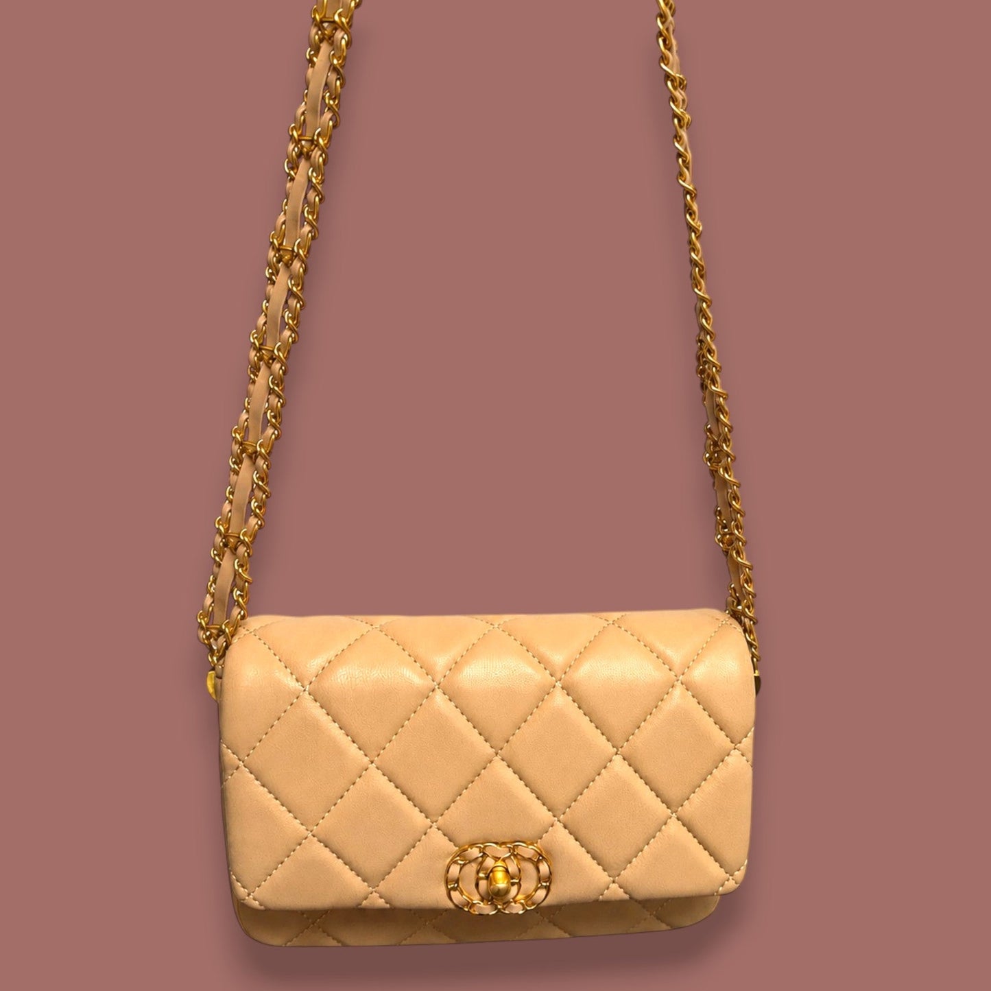 Inzi - Quilted Chain Shoulder Bag
