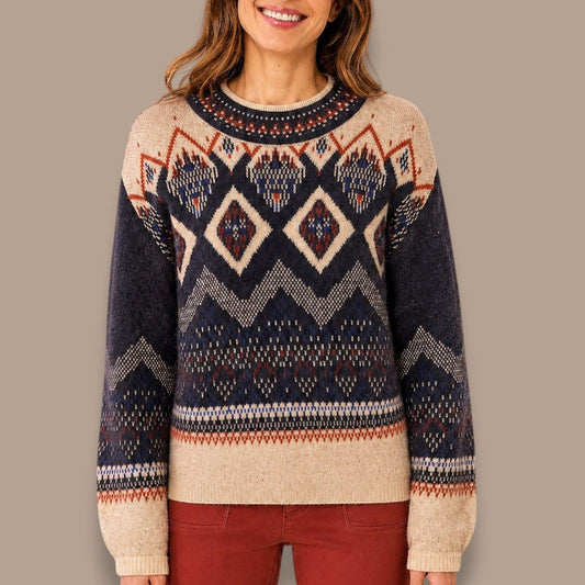 Tribal - Nordic Diamond Crew Neck Sweater