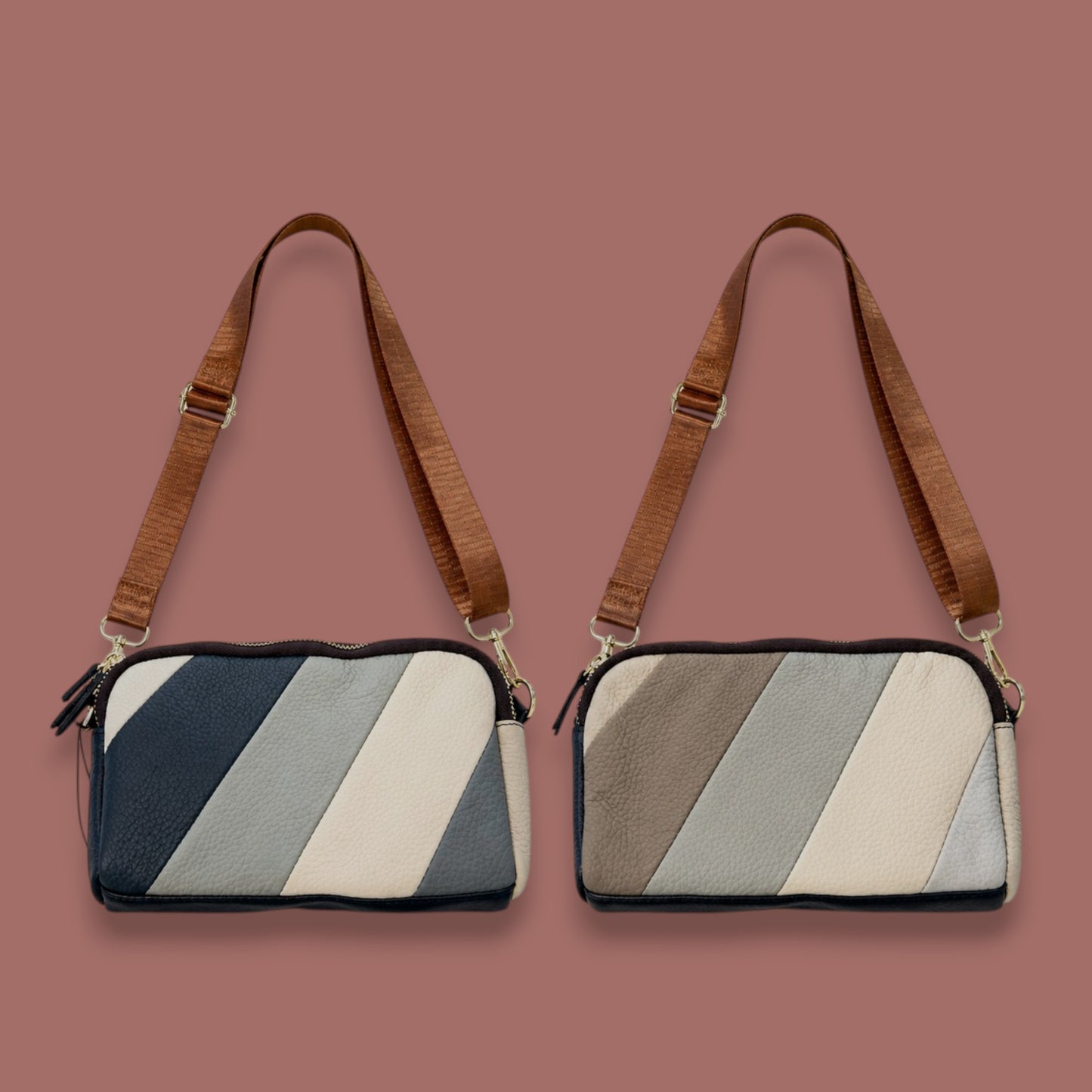 Armoir - Diagonal Panel Crossbody Bag