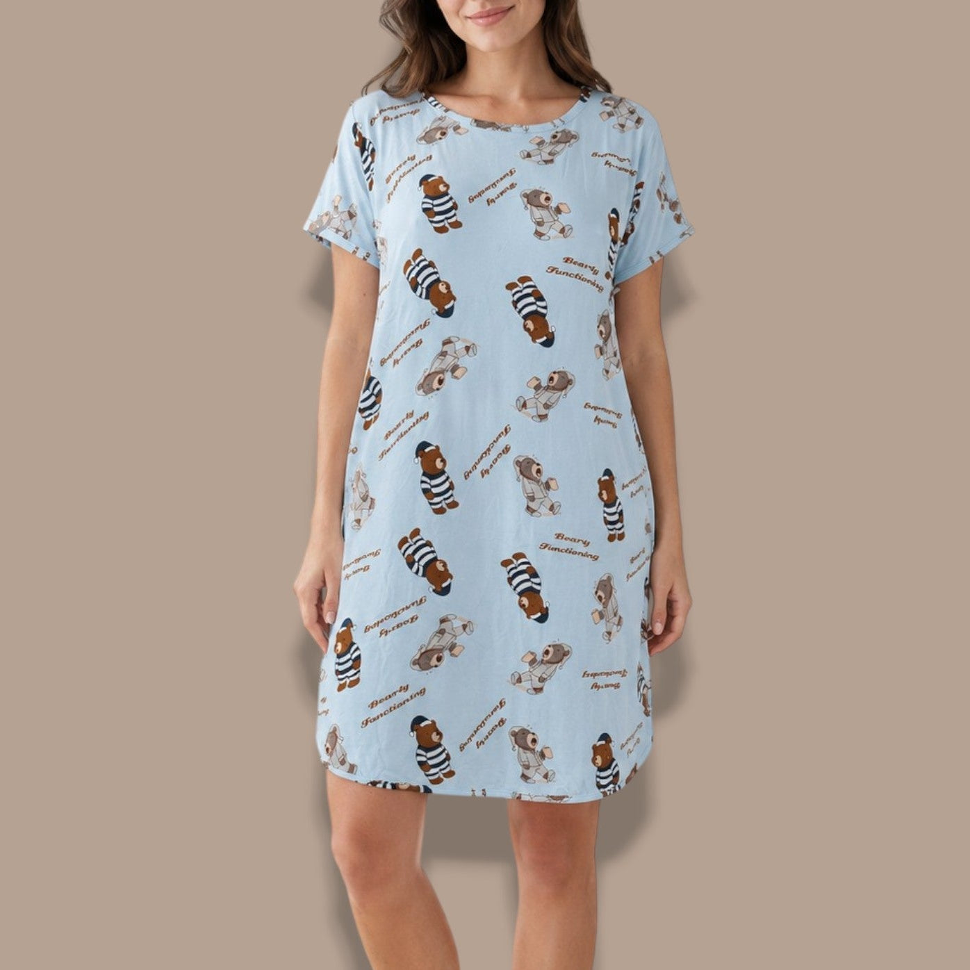 DKR - Playful Print Short Sleeve Nightshirt