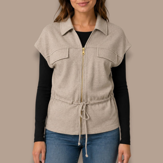 DeVia - Zip-Up Drawstring Vest