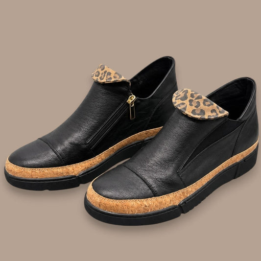 Django & Juliette - Cork Sole Leather Slip-Ons