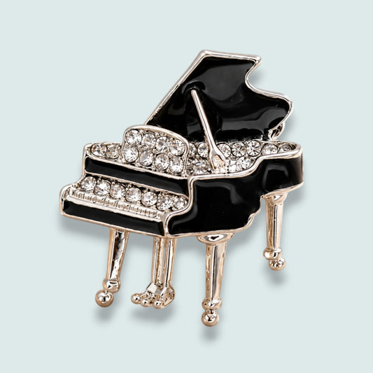 Audrey's - Crystal Grand Piano Brooch