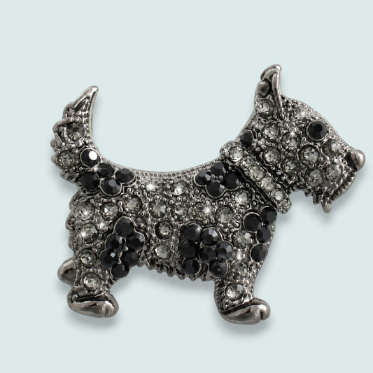 Audrey's - Sparkling Scottie Brooch