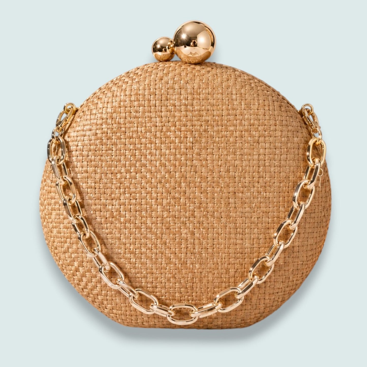 Audrey's - Round Woven Evening Clutch Bag