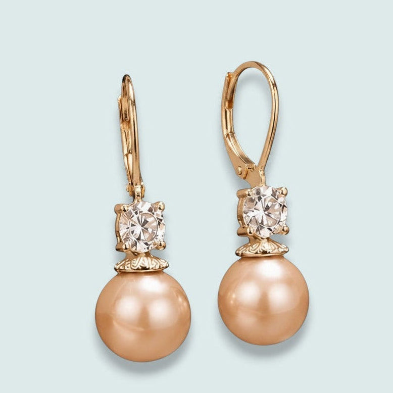 Audrey's - Pearl & Crystal Drop Earrings