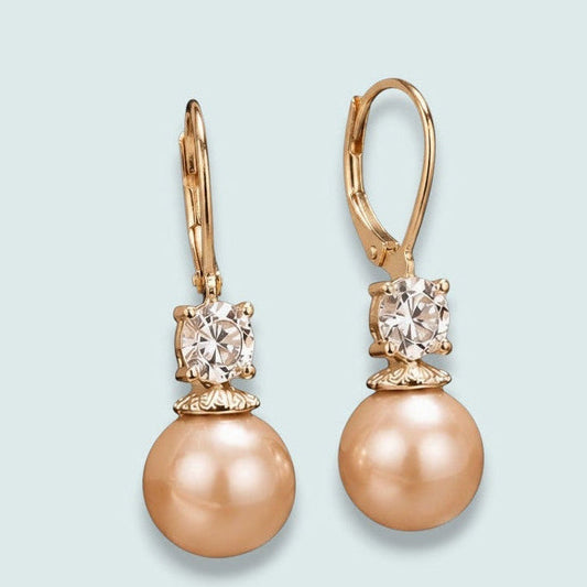 Audrey's - Pearl & Crystal Drop Earrings