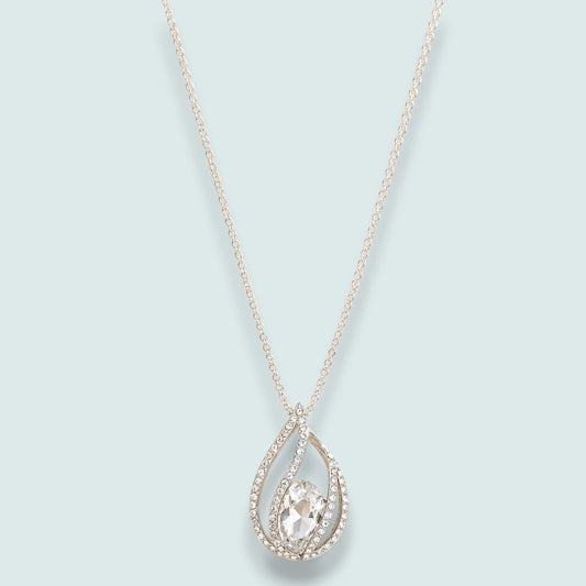 Audrey's - Crystal Teardrop Elegance Necklace