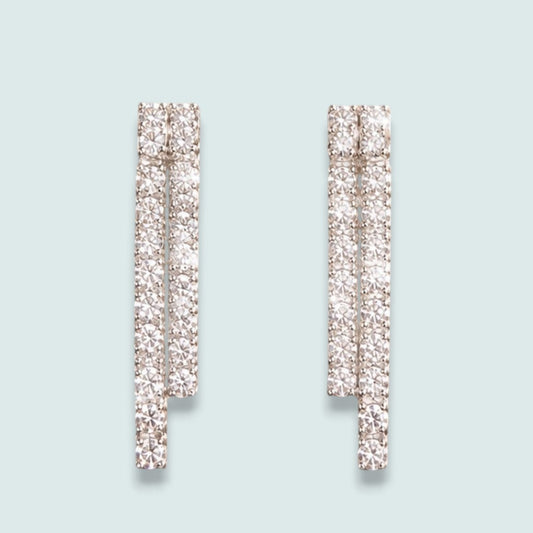 Audrey's - Silver Stardust Drop Earrings
