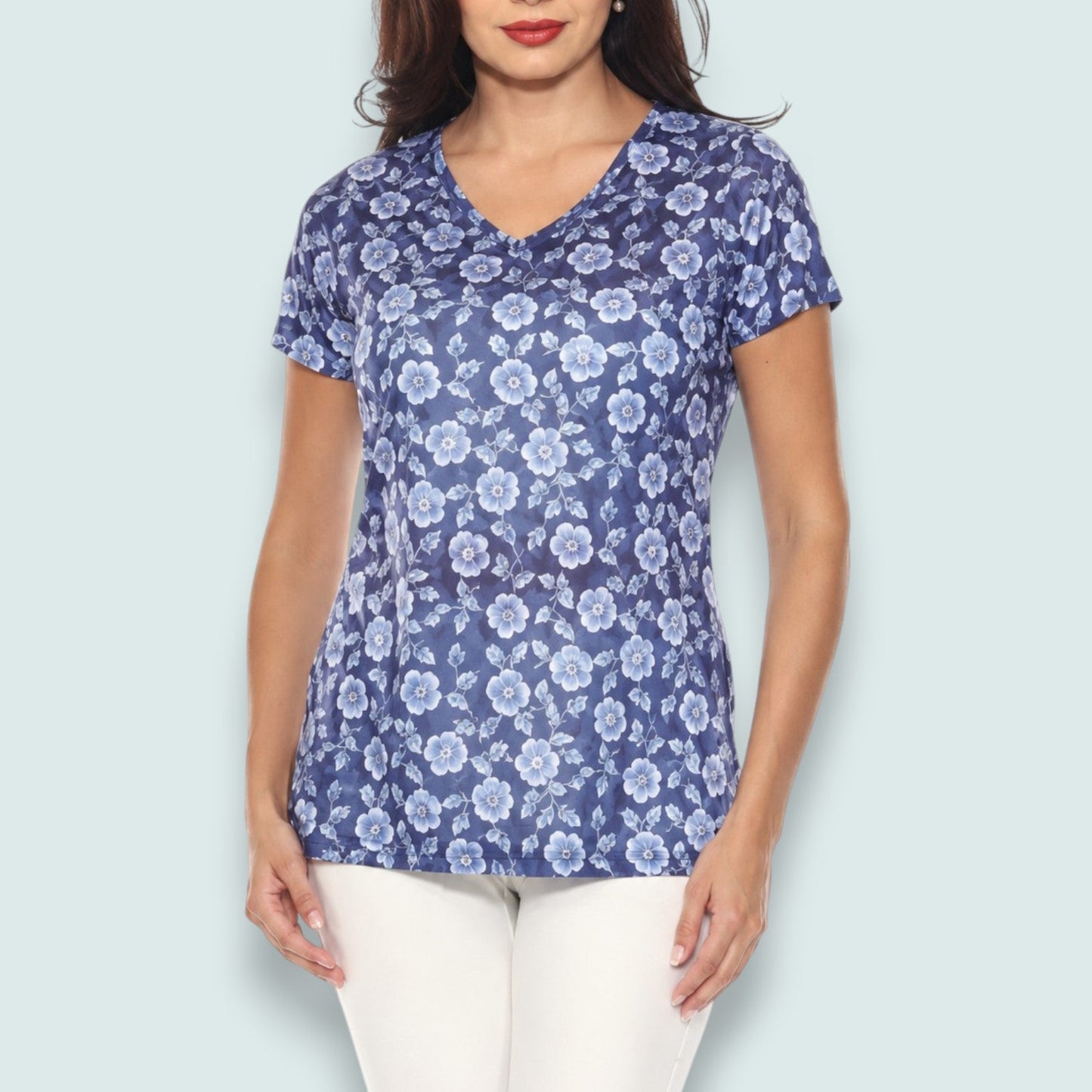 Tango Mango - Sun-Kissed Escape V-Neck Tops