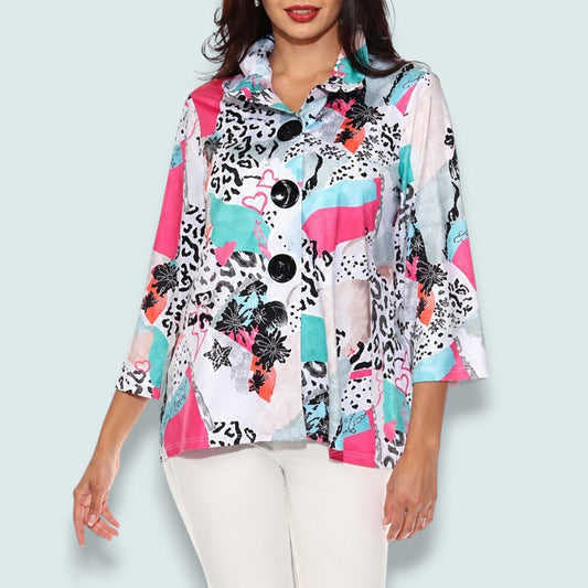 Tango Mango - Artistic Expressions Printed Blouse