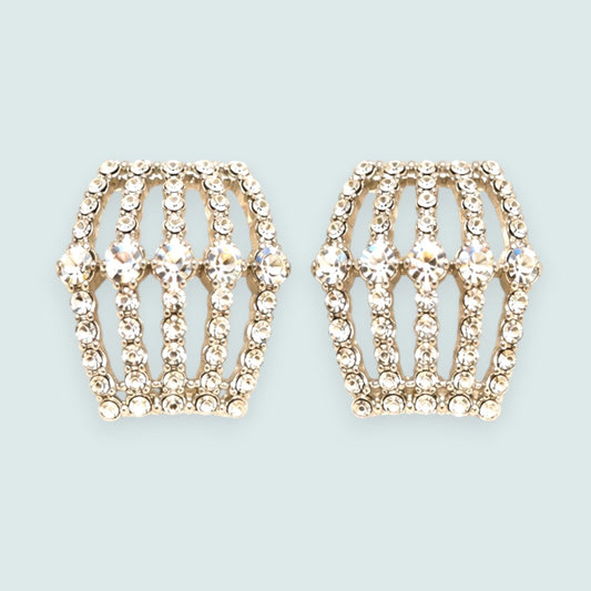 Audrey's - Crystal Pavé Statement Stud Earrings
