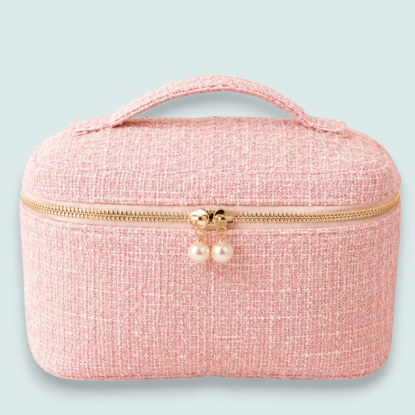 Audrey's - Pearl Zip Tweed Cosmetic Bag
