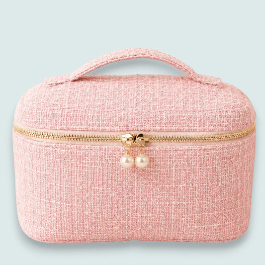 Audrey's - Pearl Zip Tweed Cosmetic Bag