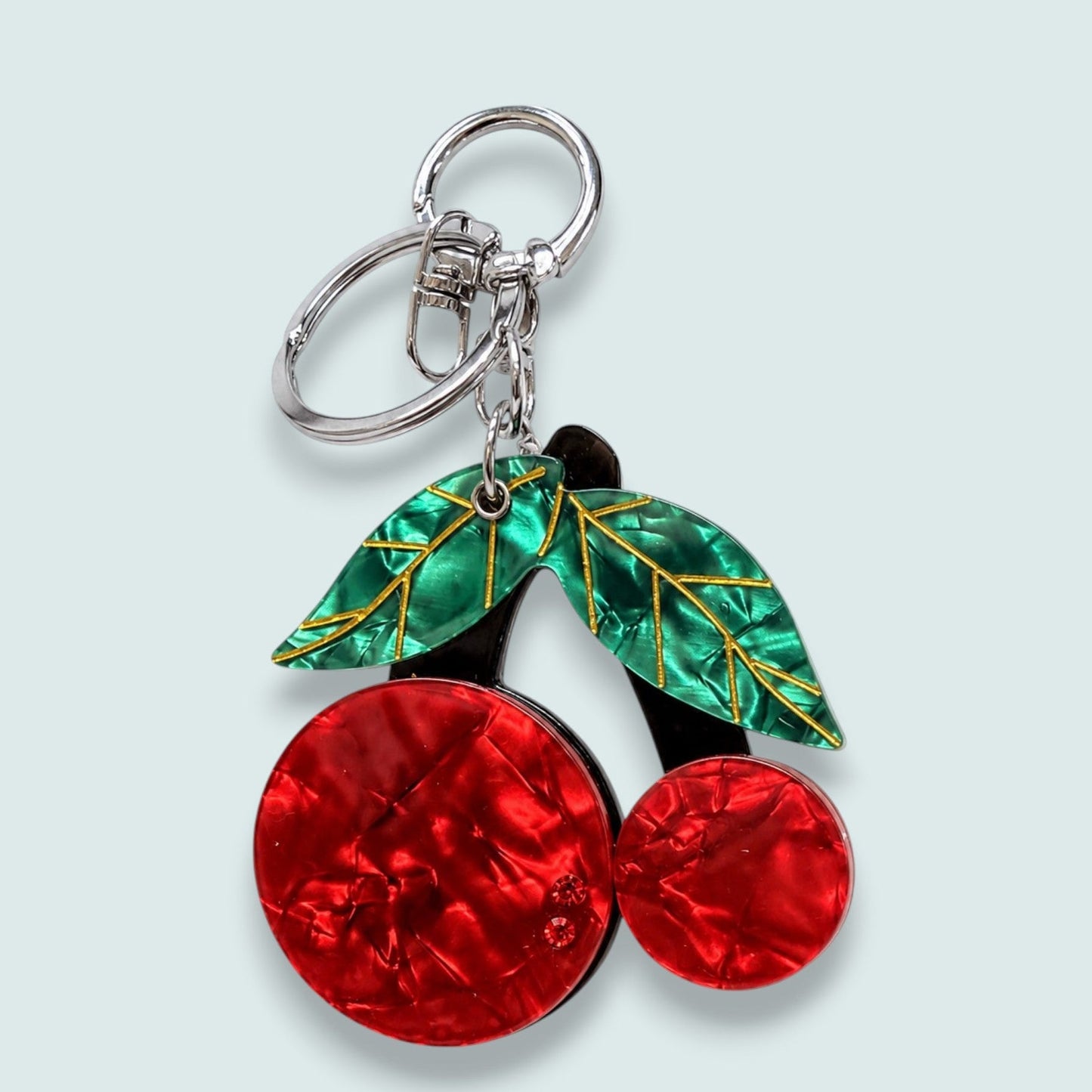 Caracol - Cherry Mirror Keychain