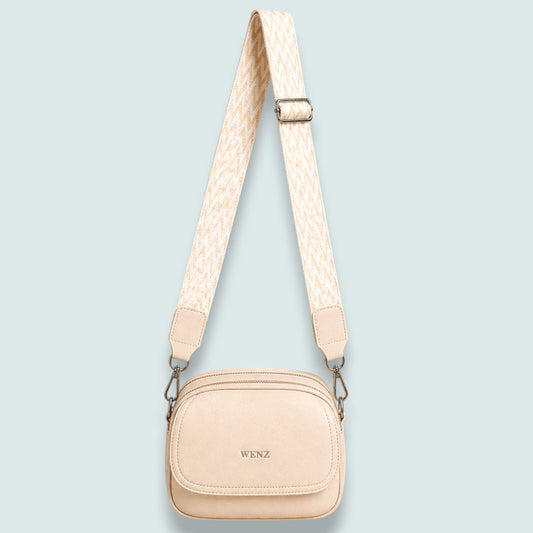 Vintage Decor - Triple Compartment Crossbody Bag