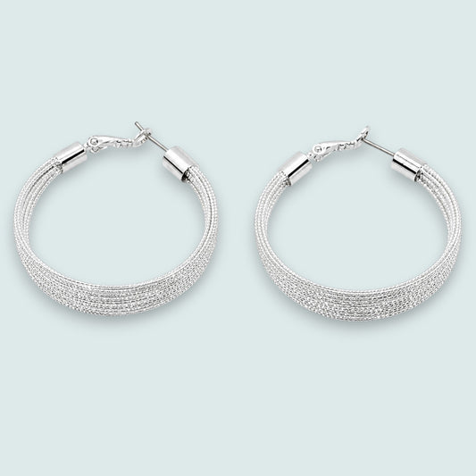 Audrey's - Lustre Mesh Hoop Earrings