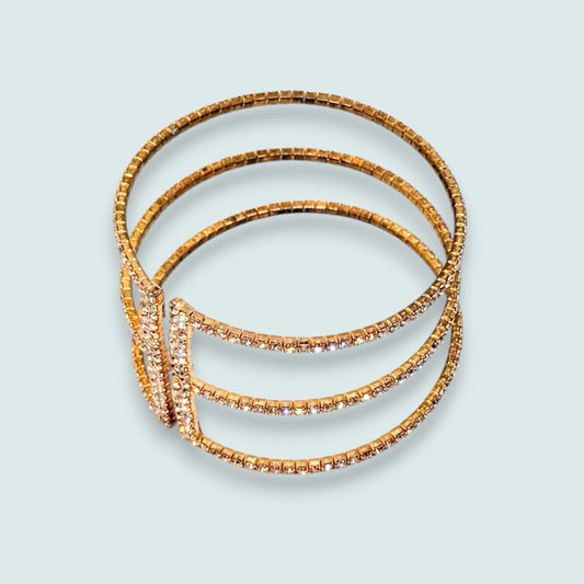 Audrey's - Golden Luxe Crystal Cuff Bracelet