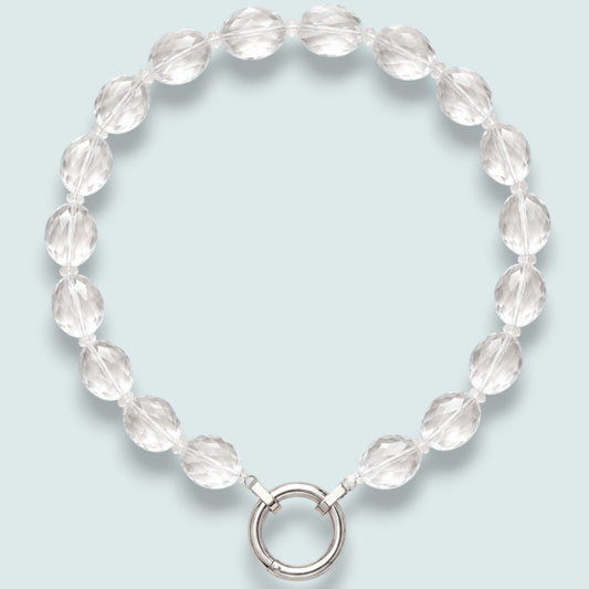 Lofttan - Petite Neleigha Clear – Silver Necklace