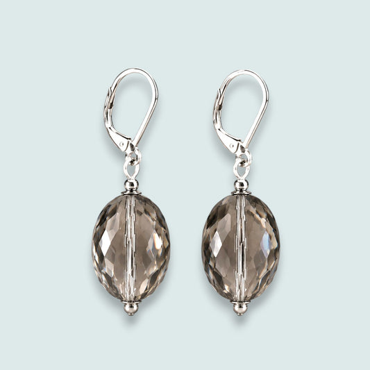 Lofttan - Smoky Crystal Drop Earrings