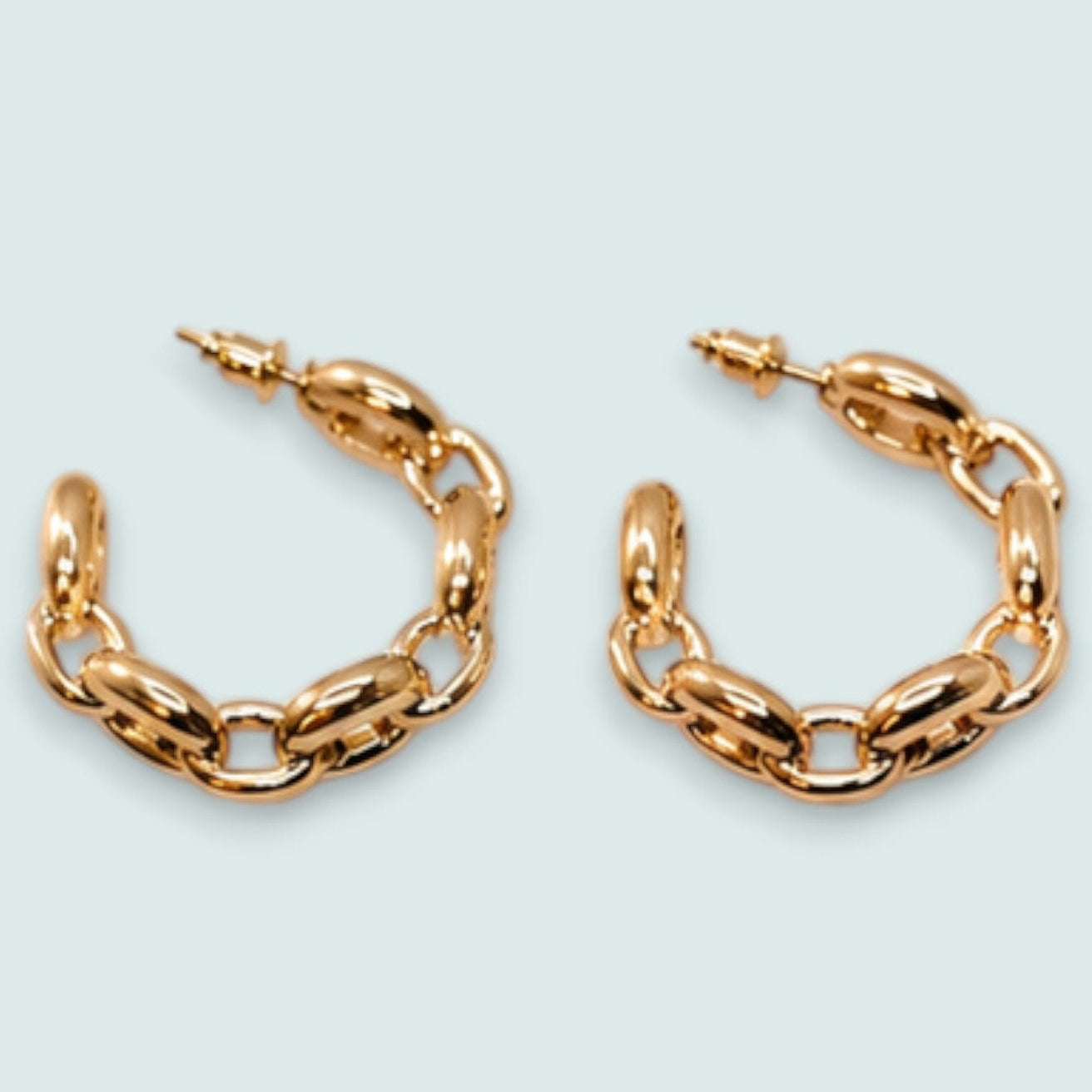 Merx - Link Hoop Earrings