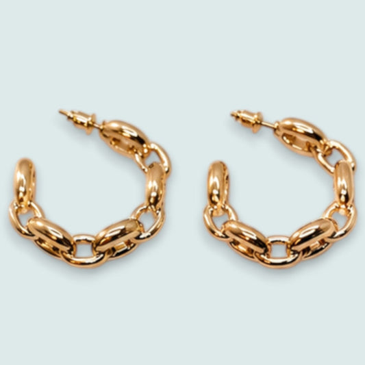 Merx - Link Hoop Earrings