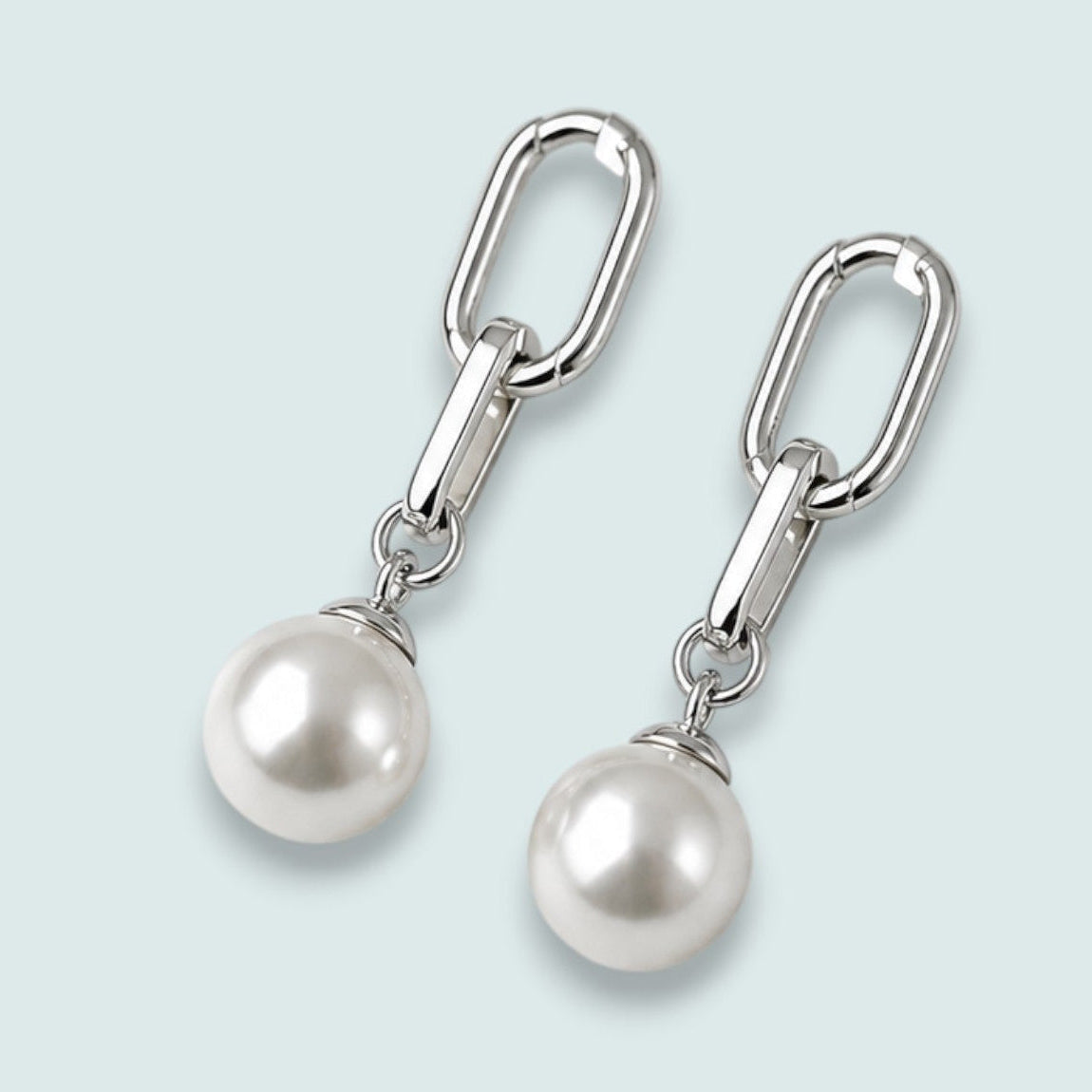 Merx - Pearl Link Drop Earrings