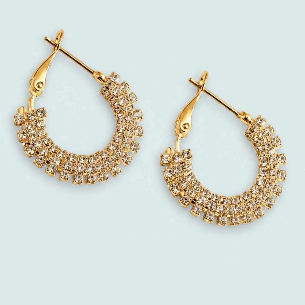 Audrey's - Crystal Luxe Hoop Earrings