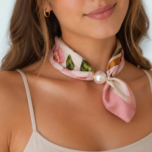 Red Coral - Blush Garden Neck Scarf