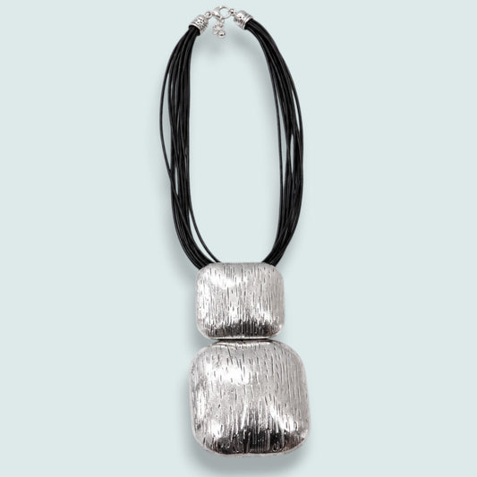 Audrey's - Layered Cord Statement Pendant Necklace