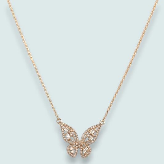 Audrey's - Crystal Butterfly Necklace