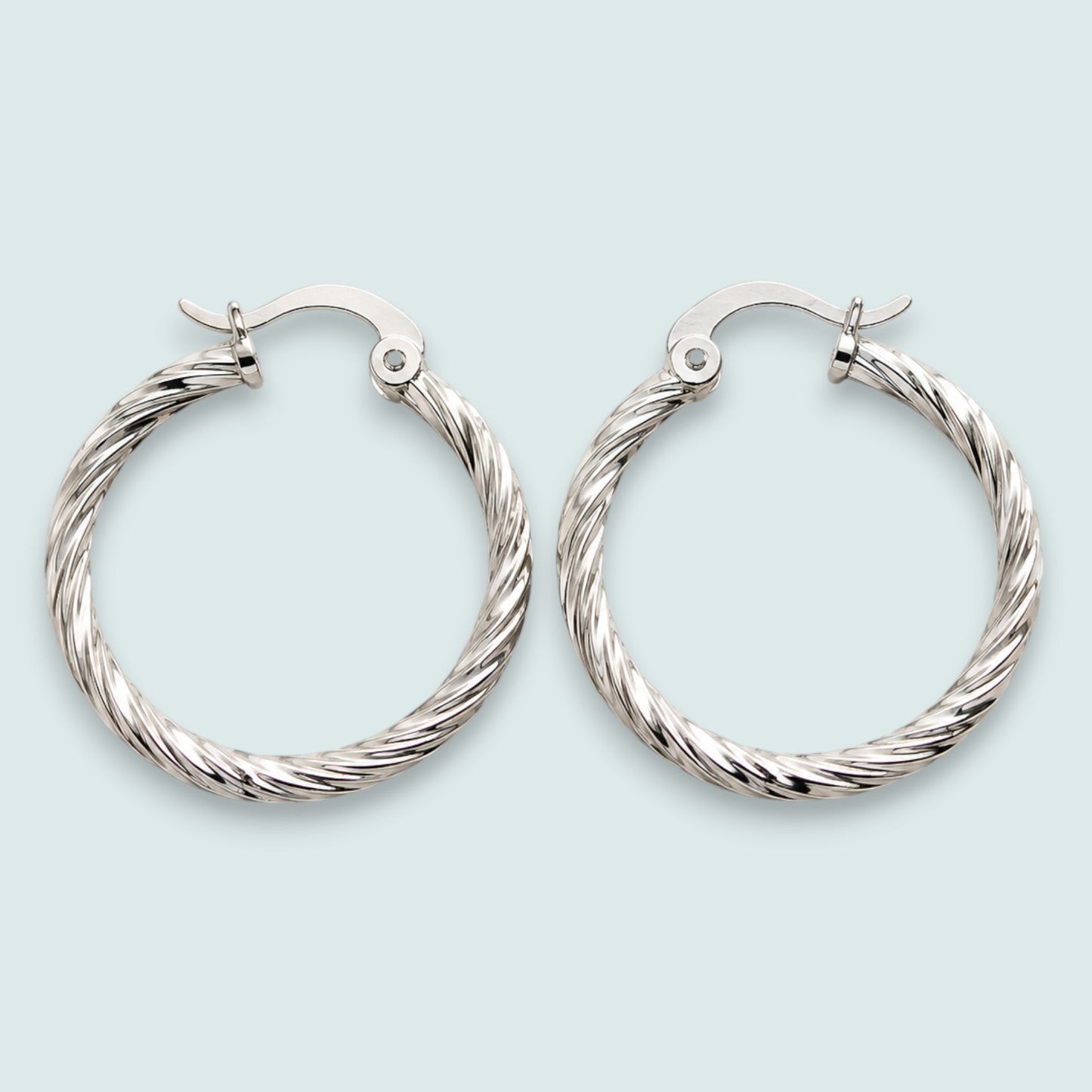 Audrey's - Twisted Texture Hoop Earrings
