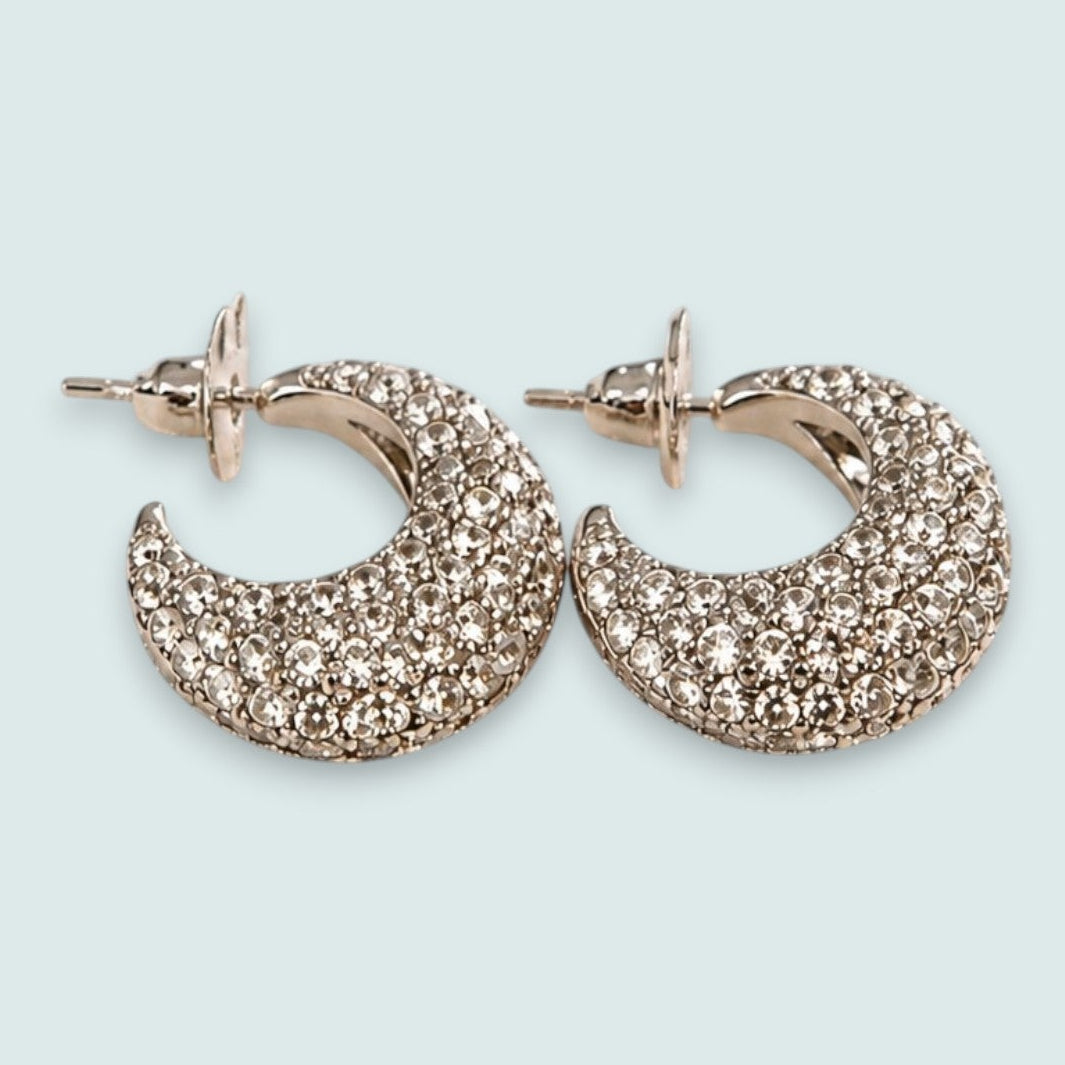Audrey's - Crystal Pavé Hoop Earrings