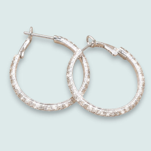 Audrey's - Mid-Size Crystal Hoops