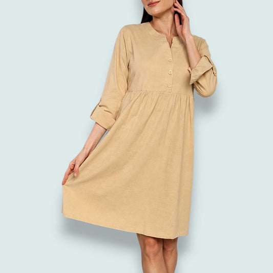 Audrey's - Soft Sands Button Detail Dress