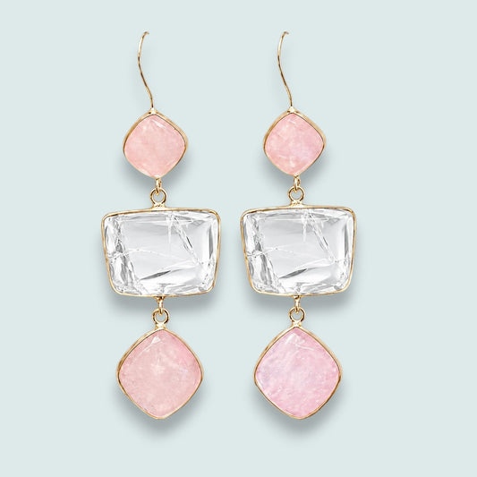 Audrey's - Rose Crystal Luxe Statement Earrings