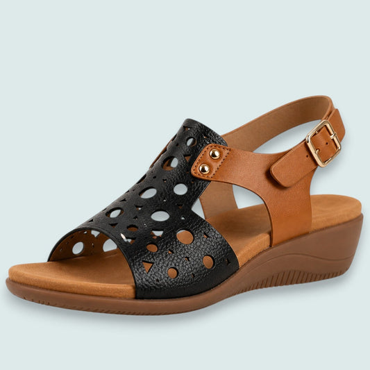 Little Empresses - Laser-Cut Comfort Wedge Sandal