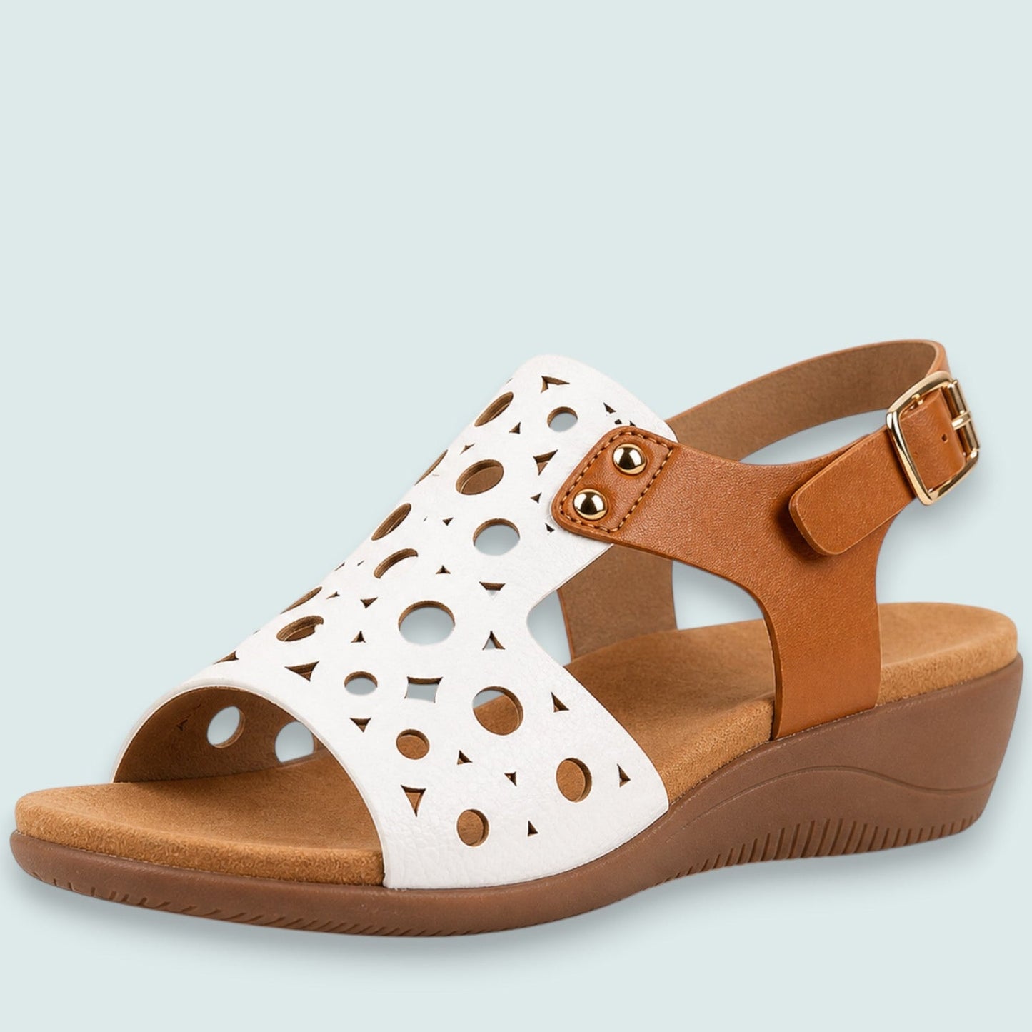 Little Empresses - Laser-Cut Comfort Wedge Sandal