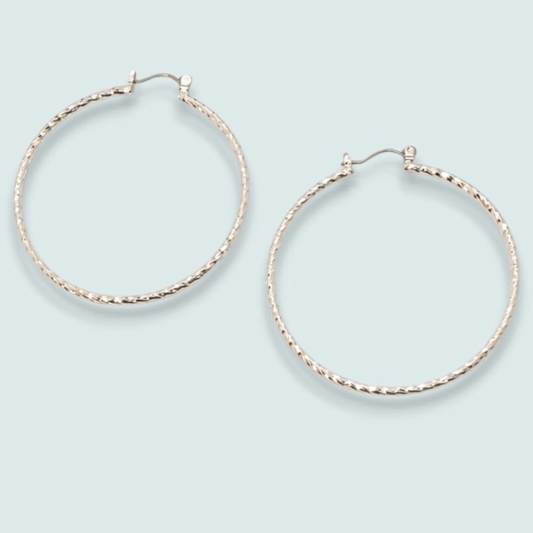 Audrey's - Textured Hoop Earrings