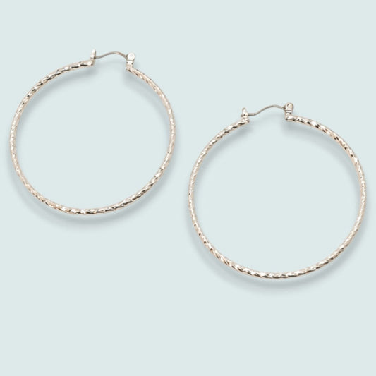 Audrey's - Textured Hoop Earrings