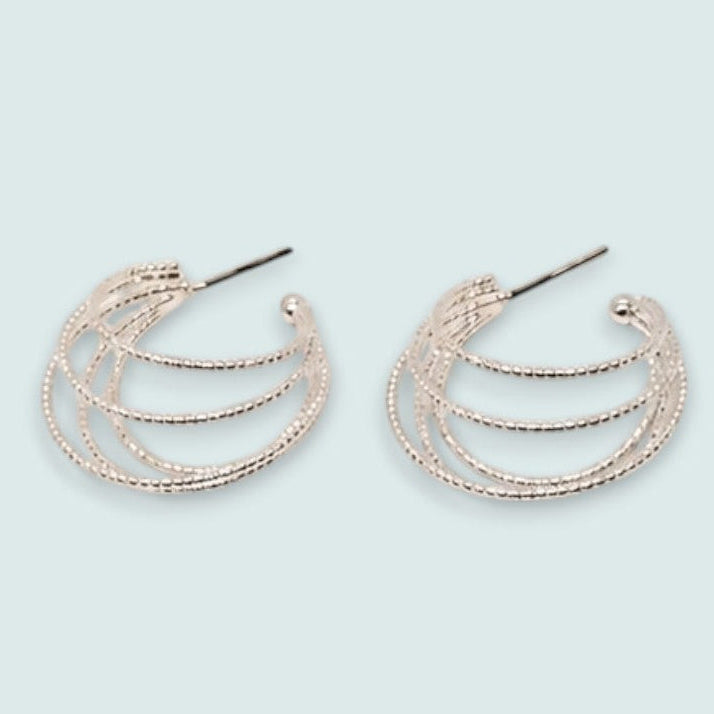 Audrey's - Layered Crescent Hoop Earrings