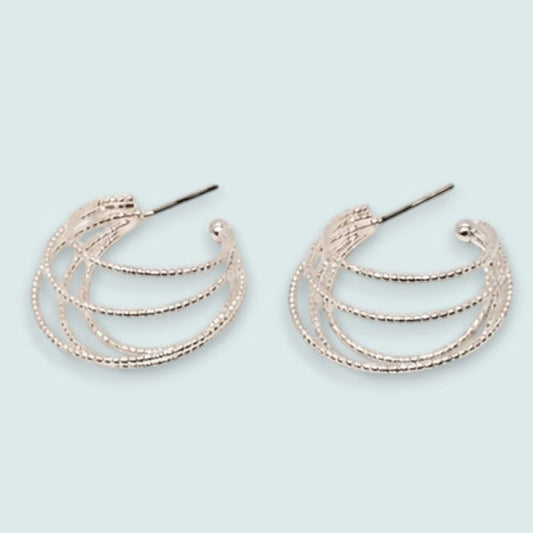 Audrey's - Layered Crescent Hoop Earrings