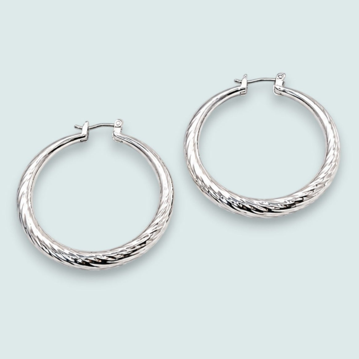 Audrey's - Lustre Twist Hoop Earrings