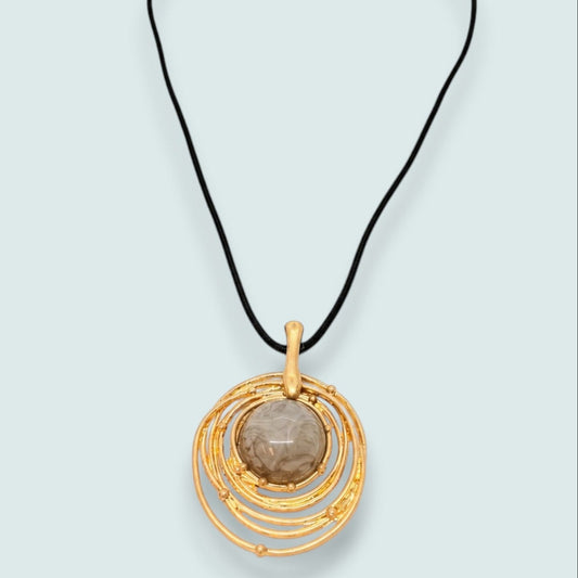 Audrey's - Orbit Stone Pendant Necklace